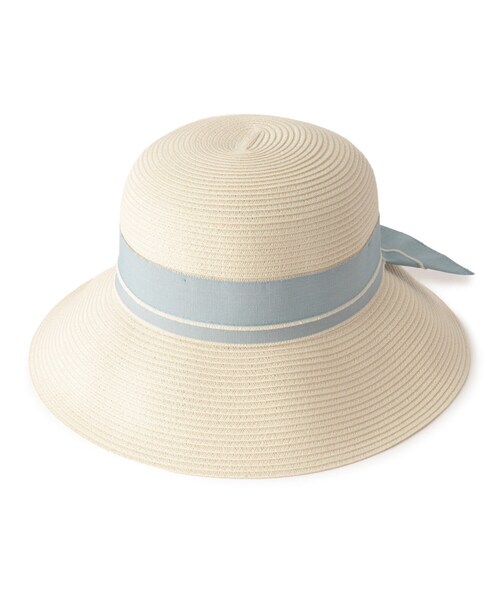 ITS'DEMO（イッツデモ）の「【UV／手洗い可／サイズ調整可】ブレードリボンハット（ハット・レディース・ベージュ/ライトベージュ/アイボリー・00）」の4枚目の写真