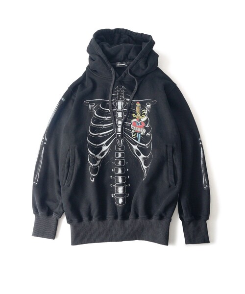 Subciety（サブサエティ）の「Skelton hoodie（ベスト・メンズ・ブラック/ホワイト・X-LARGE/LARGE/MEDIUM/SMALL）」の7枚目の写真