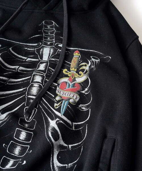 Subciety（サブサエティ）の「Skelton hoodie（ベスト・メンズ・ブラック/ホワイト・X-LARGE/LARGE/MEDIUM/SMALL）」の9枚目の写真