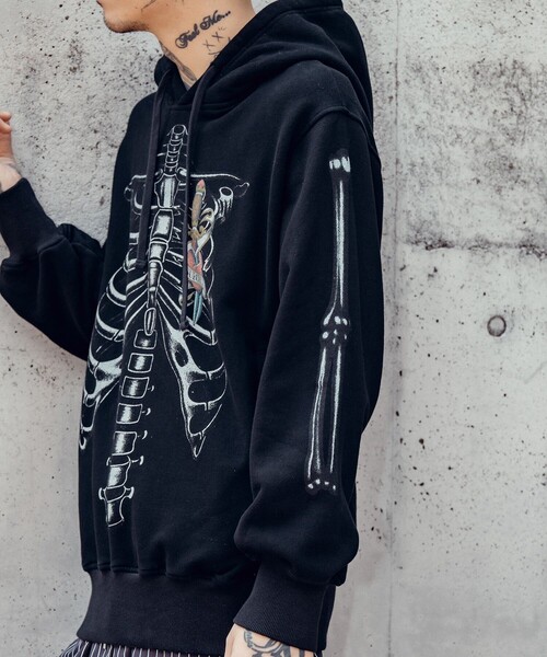 Subciety（サブサエティ）の「Skelton hoodie（ベスト・メンズ・ブラック/ホワイト・X-LARGE/LARGE/MEDIUM/SMALL）」の14枚目の写真
