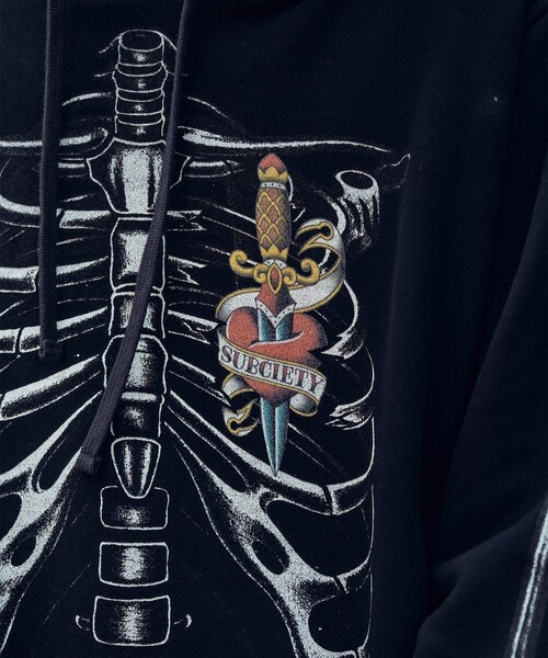 Subciety（サブサエティ）の「Skelton hoodie（ベスト・メンズ・ブラック/ホワイト・X-LARGE/LARGE/MEDIUM/SMALL）」の16枚目の写真