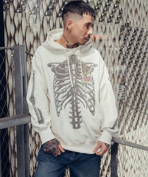 Subciety（サブサエティ）の「Skelton hoodie（パーカー・メンズ・ブラック/ホワイト・X-LARGE/LARGE/MEDIUM/SMALL）」の2枚目の写真