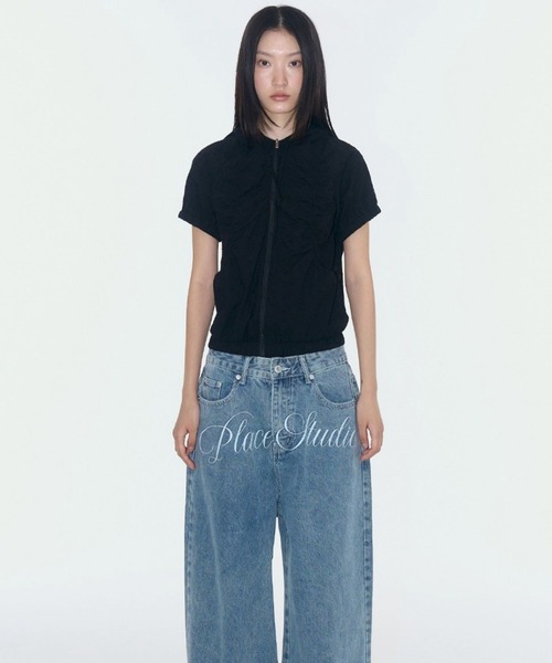 PLACE STUDIO(プレイススタジオ)の「PLACE STUDIO/レースシャーリングジャケット(ブルゾン・レディース・ホワイト/ブラック・FREE)」の5枚目の写真