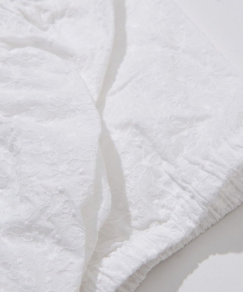 PLACE STUDIO(プレイススタジオ)の「PLACE STUDIO/レースシャーリングジャケット(ブルゾン・レディース・ホワイト/ブラック・FREE)」の11枚目の写真