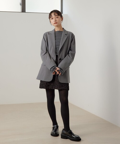 EMMEL REFINES（エメルリファインズ）の「＜EMMEL REFINES＞EM 2ボタン テーラード ジャケット（テーラードジャケット・レディース・グレー/ブラウン・S/M）」の6枚目の写真