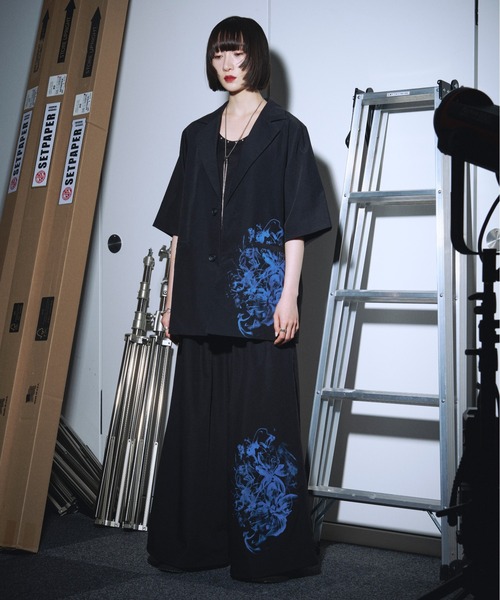 未使用 タグ付き Rosymonster テーラードジャケット フラワープリント タグ付き 未使用 Rosymonster テーラードジャケット フラワー