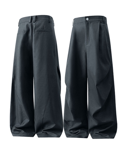 HOOK(フック)の「タックカーブワイドパンツ(カーゴパンツ・メンズ・ダークグレー/ベージュ/ブラック・MEDIUM/LARGE/X-LARGE)」の11枚目の写真