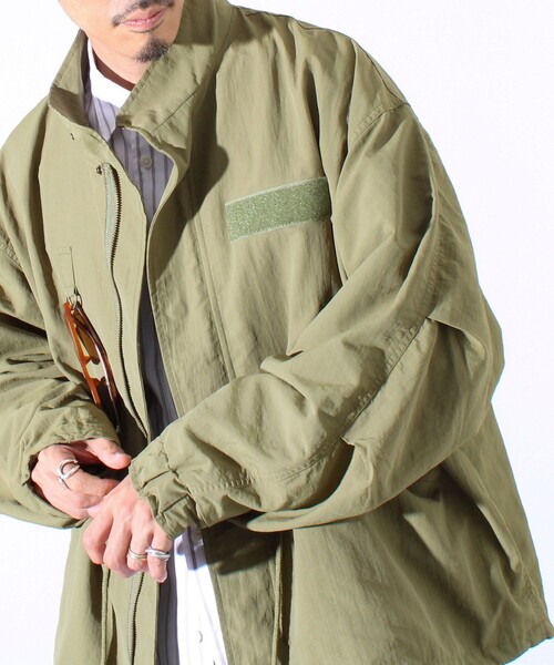 GLOSTER（グロスター）の「【GLOSTER/グロスター】ミリタリーテイスト ショート丈モッズブルゾン 裏メッシュ（ブルゾン・メンズ・ブラック/オリーブ/カモフラージュ・M/L）」の15枚目の写真