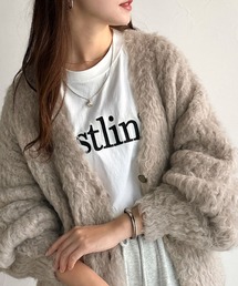 classicalelf(クラシカルエルフ)のふんわりボリュームで華やかに◎ロイヤル起毛Vネックカーディガン(カーディガン/ボレロ)