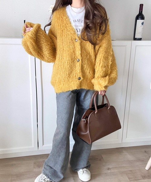 セール】ふんわりボリュームで華やかに◎ロイヤル起毛Vネック