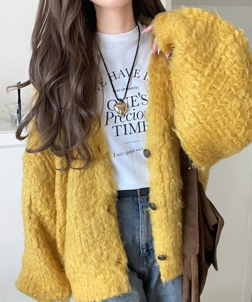 セール】ふんわりボリュームで華やかに◎ロイヤル起毛Vネック