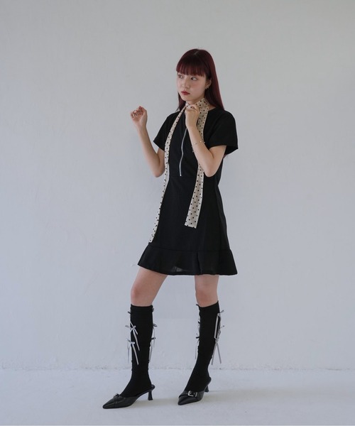 Uenui(ウニュイ)の「【 cunii 】 スタイルアップ×フェミニンな美シルエットZIPワンピース(ワンピース・レディース・ブラック/イエロー/ブルー・FREE)」の22枚目の写真