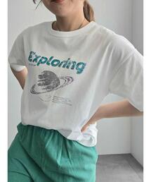 SM2 | [接触冷感]スペースモチーフプリントTシャツ(Tシャツ/カットソー)
