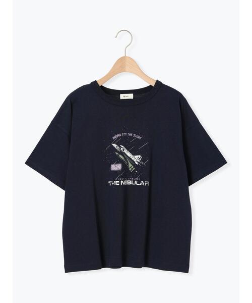 SM2（エスエムツー）の「[接触冷感]スペースモチーフプリントTシャツ（Tシャツ/カットソー・レディース・グリーン/ネイビー/イエロー/オフホワイト・F）」の16枚目の写真