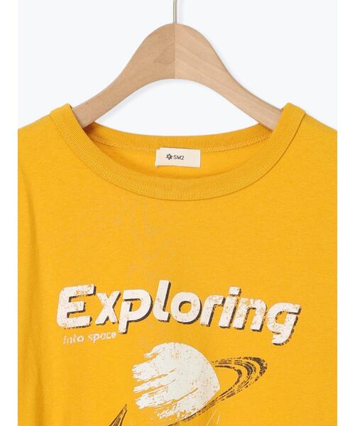 SM2（エスエムツー）の「[接触冷感]スペースモチーフプリントTシャツ（Tシャツ/カットソー・レディース・グリーン/ネイビー/イエロー/オフホワイト・F）」の19枚目の写真