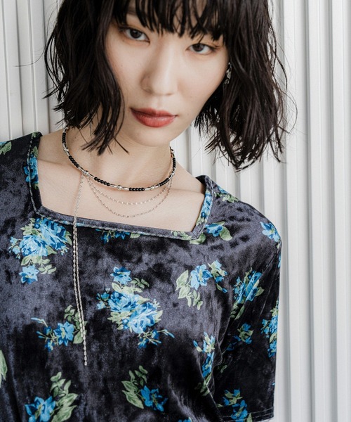 HARE(ハレ)の「2WAYガラベロアT(HARE)(Tシャツ/カットソー・レディース・ブルー/ブラック・FREE)」の21枚目の写真