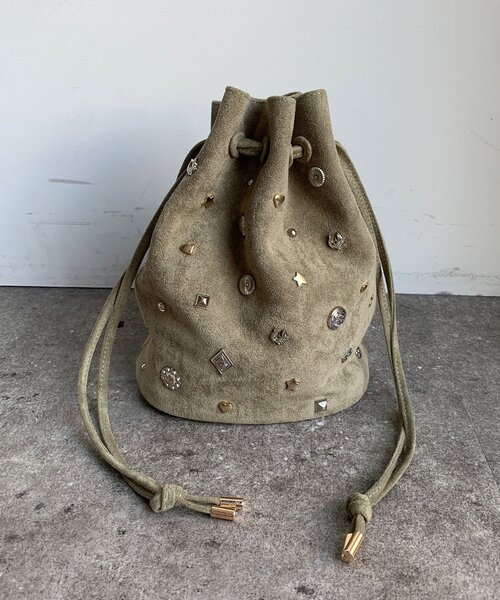 スエードスタッズドロストバッグ（ショルダーバッグ）｜DouDou