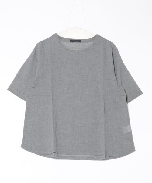 BELLUNA PLUS(ベルーナ)の「さらっと快適!Tシャツ見えブラウス(シャツ/ブラウス・レディース・ブラック系その他/ベージュ系その他/グリーン系その他・LARGE/MEDIUM/X-LARGE)」の1枚目の写真