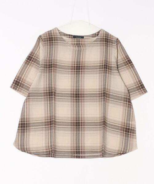 BELLUNA PLUS(ベルーナ)の「さらっと快適!Tシャツ見えブラウス(シャツ/ブラウス・レディース・ブラック系その他/ベージュ系その他/グリーン系その他・LARGE/MEDIUM/X-LARGE)」の2枚目の写真