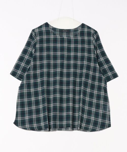 BELLUNA PLUS(ベルーナ)の「さらっと快適!Tシャツ見えブラウス(シャツ/ブラウス・レディース・ブラック系その他/ベージュ系その他/グリーン系その他・LARGE/MEDIUM/X-LARGE)」の3枚目の写真