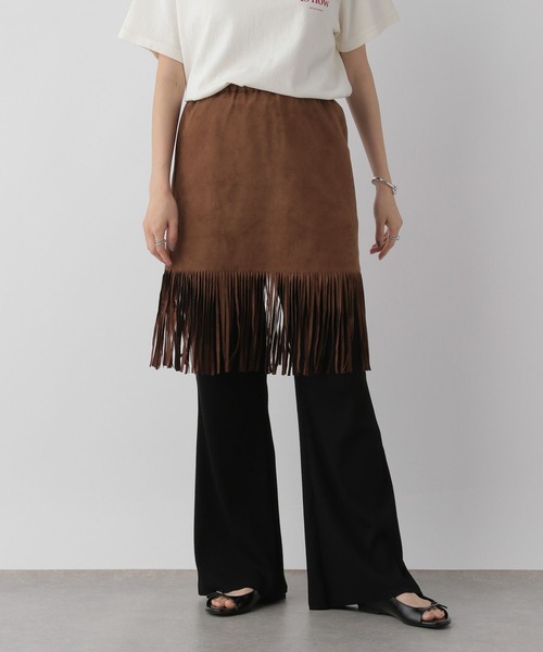LOWRYS FARM（ローリーズファーム）の「スエードフリンジミニスカート  574900（スカート・レディース・ブラウン/ブラック・FREE）」の11枚目の写真