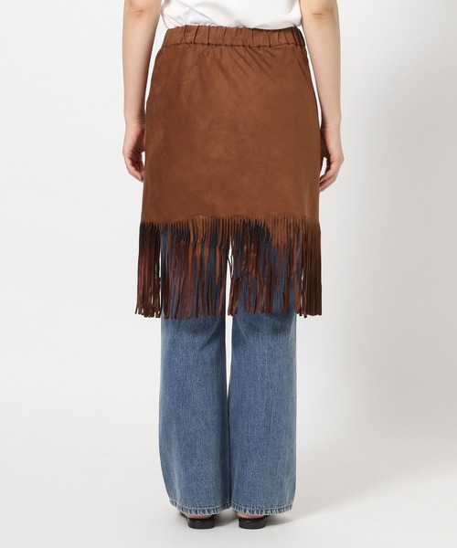 LOWRYS FARM（ローリーズファーム）の「スエードフリンジミニスカート  574900（スカート・レディース・ブラウン/ブラック・FREE）」の14枚目の写真