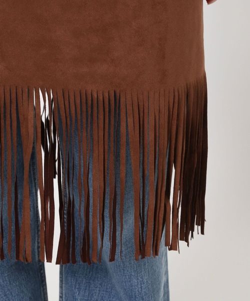 LOWRYS FARM（ローリーズファーム）の「スエードフリンジミニスカート  574900（スカート・レディース・ブラウン/ブラック・FREE）」の16枚目の写真