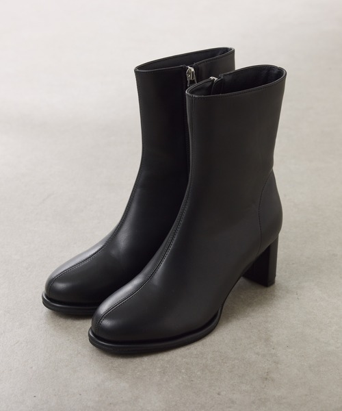 PAPILLONNER（パピヨネ）の「ラウンドトゥショートブーツ（ブーツ・レディース・ダークブラウン/ブラック・S/M/L）」の11枚目の写真