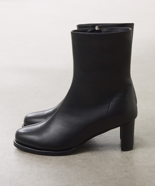 PAPILLONNER（パピヨネ）の「ラウンドトゥショートブーツ（ブーツ・レディース・ダークブラウン/ブラック・S/M/L）」の14枚目の写真