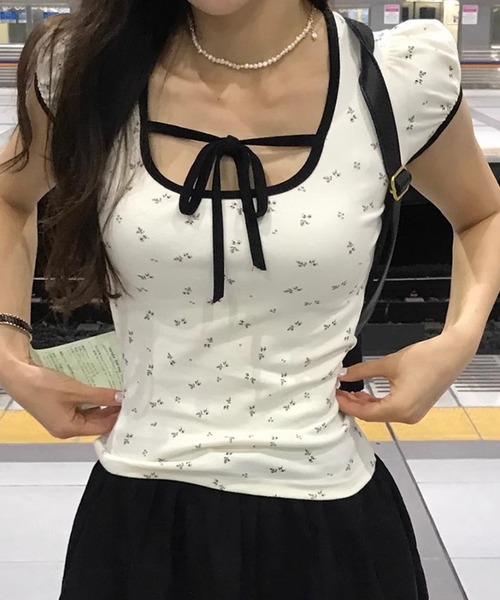 Yoihi パフスリーブトップス Yoihi パフスリーブトップス