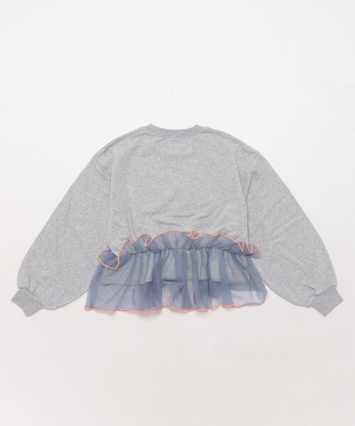 Ocean&Ground（オーシャン&グラウンド）の「Jr.ﾁｭｰﾙﾌﾘﾙﾅﾝﾊﾞﾘﾝｸﾞｽｳｪｯﾄ（スウェット・キッズ・ライトパープル/チャコール/グレー・160/150）」の4枚目の写真