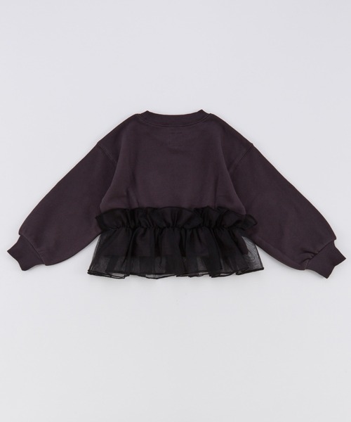 Ocean&Ground（オーシャン&グラウンド）の「Jr.ﾁｭｰﾙﾌﾘﾙﾅﾝﾊﾞﾘﾝｸﾞｽｳｪｯﾄ（スウェット・キッズ・ライトパープル/チャコール/グレー・160/150）」の6枚目の写真