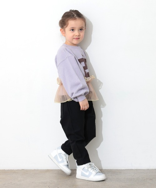 Ocean&Ground（オーシャン&グラウンド）の「Jr.ﾁｭｰﾙﾌﾘﾙﾅﾝﾊﾞﾘﾝｸﾞｽｳｪｯﾄ（スウェット・キッズ・ライトパープル/チャコール/グレー・160/150）」の14枚目の写真