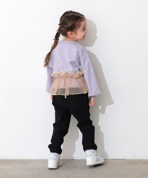 Ocean&Ground（オーシャン&グラウンド）の「Jr.ﾁｭｰﾙﾌﾘﾙﾅﾝﾊﾞﾘﾝｸﾞｽｳｪｯﾄ（スウェット・キッズ・ライトパープル/チャコール/グレー・160/150）」の15枚目の写真