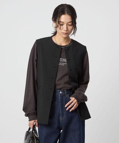 green label relaxing フリル襟 長袖シャツ green label relaxing ブラウス シャツ フリルネック フレンチ