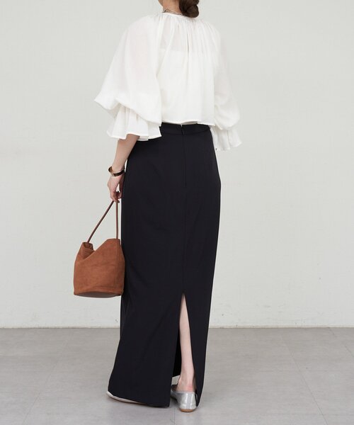 SHENERY（シーナリー）の「フリルボレロブラウス（シャツ/ブラウス・レディース・ブラック/オフホワイト・FREE）」の9枚目の写真