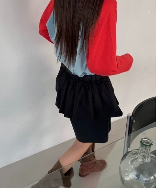 Per sist ence(パーシエンス)の「ナイロンギャザーフリルレイヤードハーフパンツ(その他パンツ・レディース・ホワイト/ブラック/カーキ・ONE SIZE)」の14枚目の写真
