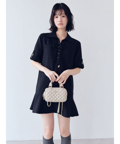 セール】レースアップミニワンピース（ワンピース）｜FURFUR（ファー