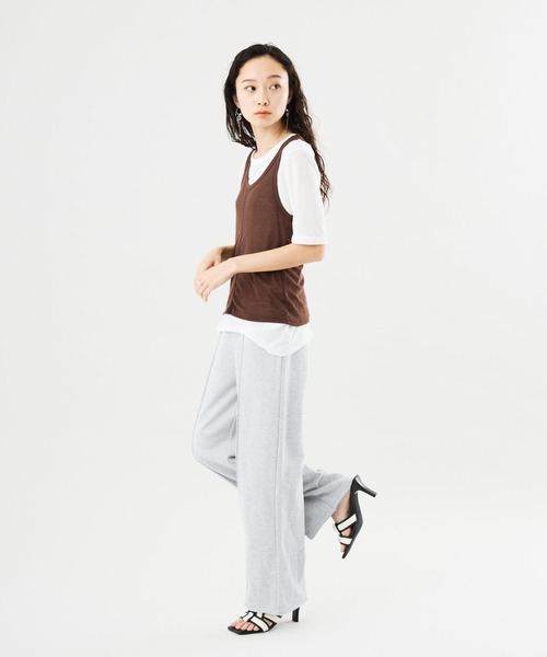 Muscat(マスカット)の「センタープレススウェットパンツ(その他パンツ・レディース・サンドベージュ/チャコールグレー/グレー・F)」の11枚目の写真