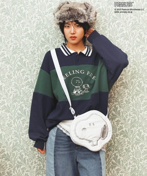 DOUBLE NAME（ダブルネーム）の「PEANUTSコラボパッファーショルダーバッグ（ショルダーバッグ・レディース・オフホワイト・FREE）」の4枚目の写真