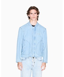 ARMANI EXCHANGE（アルマーニエクスチェンジ）の「【A|X アルマーニ エクスチェンジ】ヘリンボーンデニム ボンバージャケット（ブルゾン）」