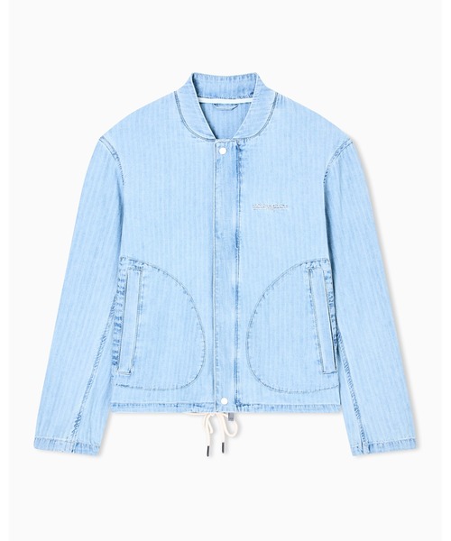 ARMANI EXCHANGE(アルマーニエクスチェンジ)の「【A|X アルマーニ エクスチェンジ】ヘリンボーンデニム ボンバージャケット(ブルゾン・メンズ・ライトブルー・X-SMALL/X-LARGE/SMALL/MEDIUM/LARGE)」の5枚目の写真