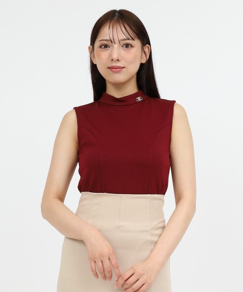 ROYAL PARTY(ロイヤルパーティー)の「プレート付プチハイノースリーブカットトップス(Tシャツ/カットソー・レディース・オフホワイト/ブラック/ボルドー・FREE)」の13枚目の写真