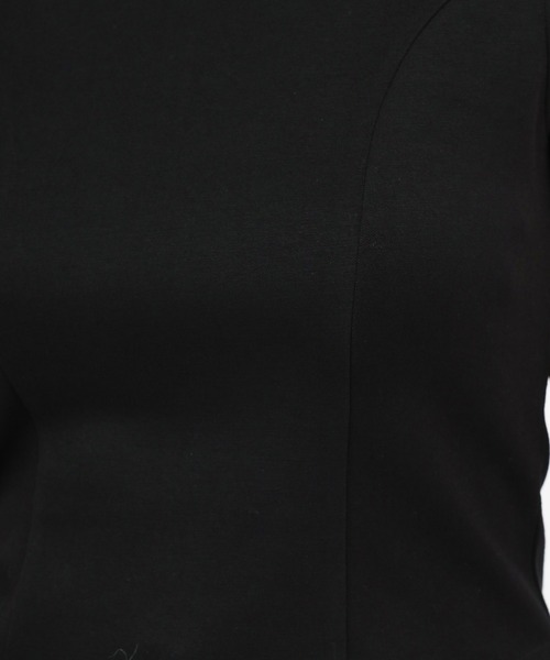 ROYAL PARTY(ロイヤルパーティー)の「プレート付プチハイノースリーブカットトップス(Tシャツ/カットソー・レディース・オフホワイト/ブラック/ボルドー・FREE)」の12枚目の写真