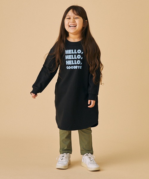 FOV（フォブ）の「FOV/フォブ HELLO スウェットワンピース（ワンピース・キッズ・チャコールグレー/アッシュグレー/ブラック・M/XL/L/S）」の7枚目の写真