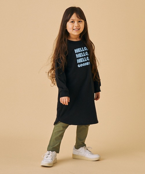 FOV（フォブ）の「FOV/フォブ HELLO スウェットワンピース（ワンピース・キッズ・チャコールグレー/アッシュグレー/ブラック・M/XL/L/S）」の8枚目の写真