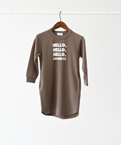 FOV（フォブ）の「FOV/フォブ HELLO スウェットワンピース（ワンピース・キッズ・チャコールグレー/アッシュグレー/ブラック・M/XL/L/S）」の10枚目の写真