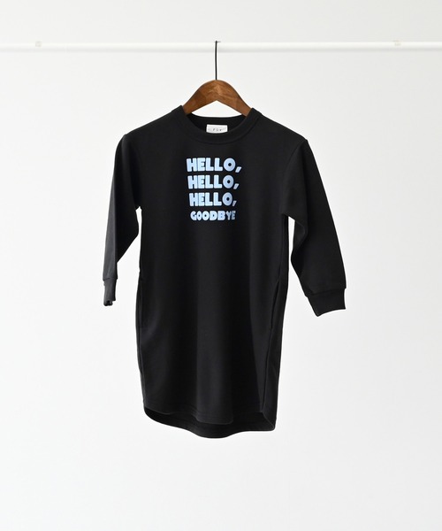 FOV（フォブ）の「FOV/フォブ HELLO スウェットワンピース（ワンピース・キッズ・チャコールグレー/アッシュグレー/ブラック・M/XL/L/S）」の11枚目の写真