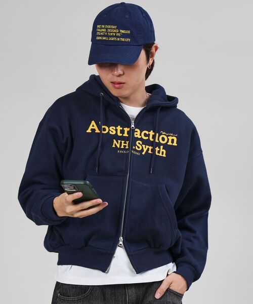 FFEIN(フェイン)の「【FFEIN(フェイン)】ヘビーウエイト2段ロゴ立体フードZIPパーカー / パーカー 裏起毛 ジップ 刺繍 ロゴ フーディ ダブルジップ(パーカー・メンズ・アッシュグレー/ブラック/ネイビー・LARGE/MEDIUM/SMALL)」の5枚目の写真