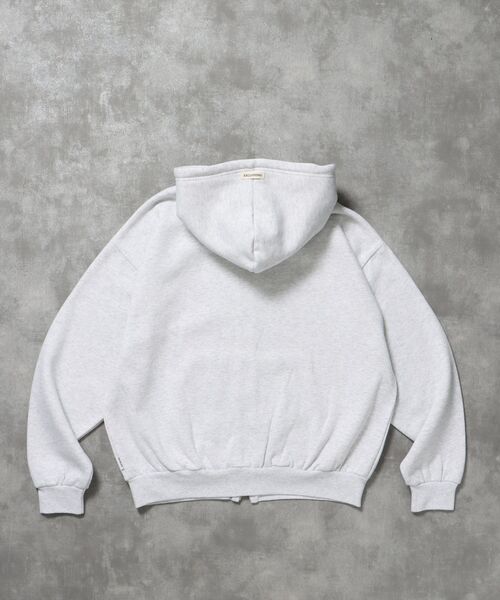 FFEIN(フェイン)の「【FFEIN(フェイン)】ヘビーウエイト2段ロゴ立体フードZIPパーカー / パーカー 裏起毛 ジップ 刺繍 ロゴ フーディ ダブルジップ(パーカー・メンズ・アッシュグレー/ブラック/ネイビー・LARGE/MEDIUM/SMALL)」の18枚目の写真